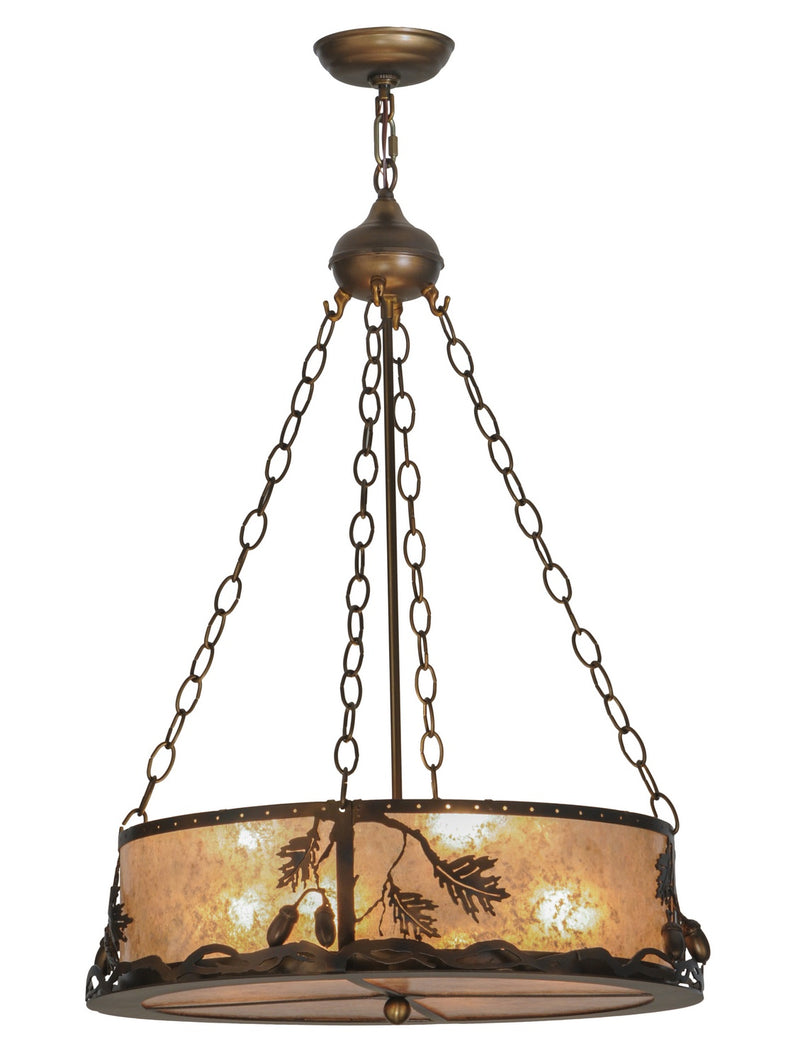 Meyda Tiffany 148888 Eight Light Inverted Pendant, Dark Burnished Antique Copper