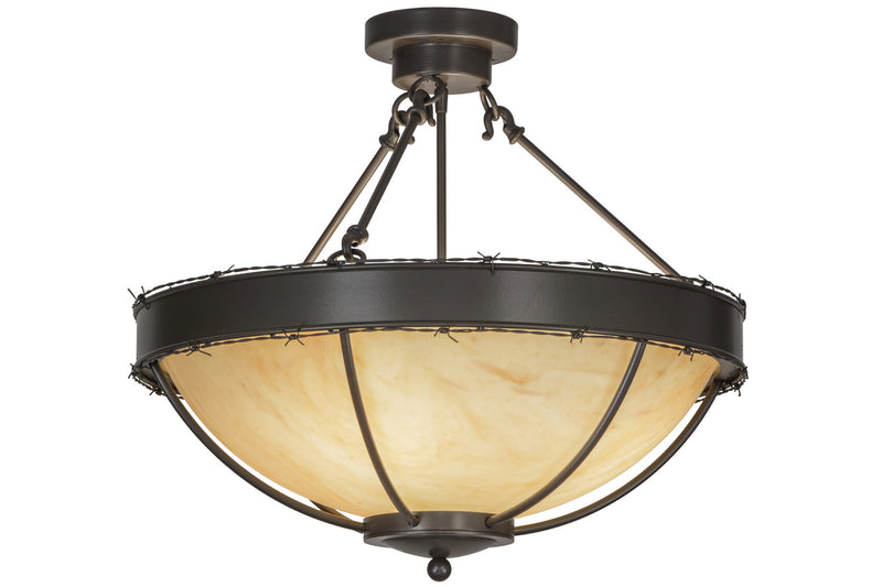 Meyda Tiffany 148915 Four Light Semi-Flushmount, Timeless Bronze