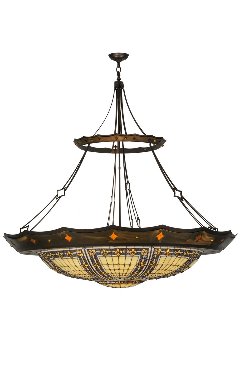 Meyda Tiffany 149062 Ten Light Inverted Pendant, Mahogany Bronze & Antique Copper