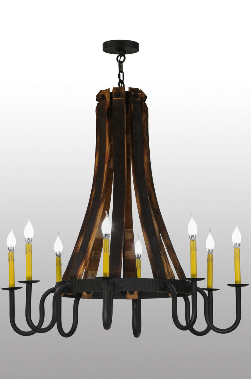 Meyda Tiffany 149106 Eight Light Chandelier, Costello Black