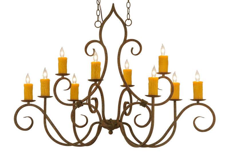Meyda Tiffany 149170 Ten Light Chandelier, Rust,Custom