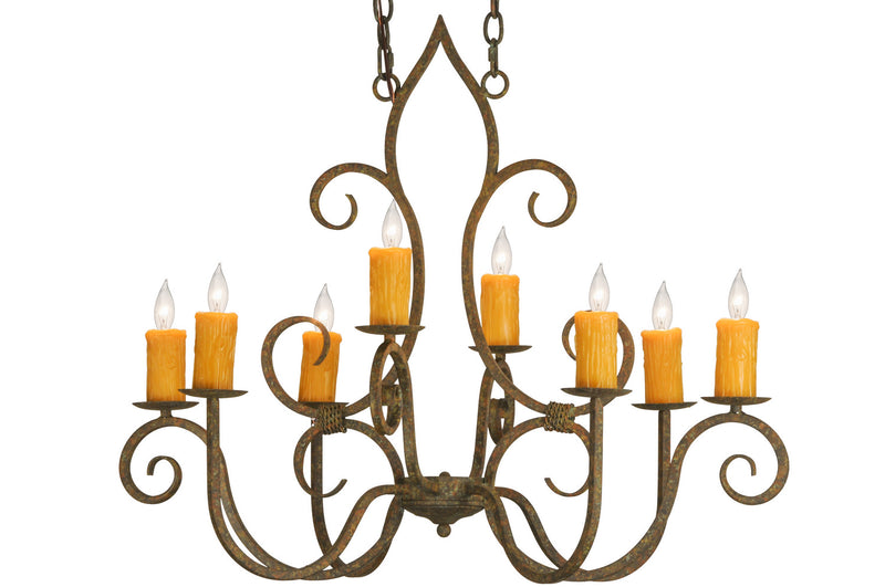 Meyda Tiffany 149185 Eight Light Chandelier, Organic Rust