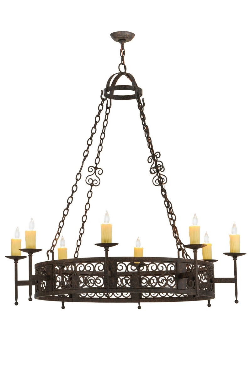 Meyda Tiffany 149198 Eight Light Chandelier, Black Metal,Custom
