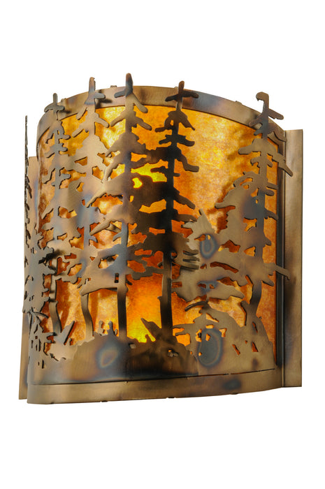 Meyda Tiffany 149252 Two Light Wall Sconce, Dark Burnished Antique Copper