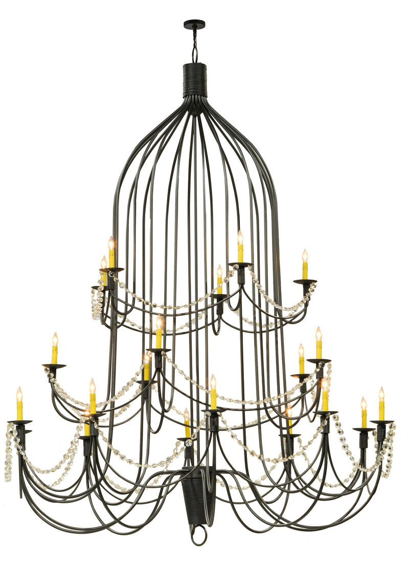 Meyda Tiffany 149323 20 Light Chandelier, Wrought Iron