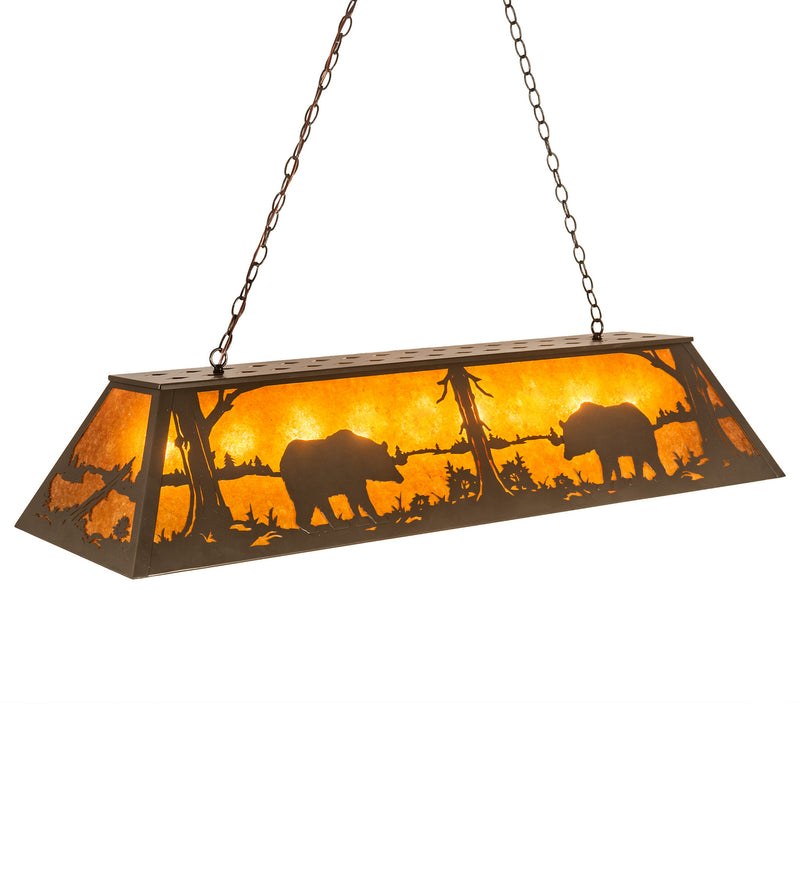 Meyda Tiffany 149337 Nine Light Oblong Pendant, Timeless Bronze