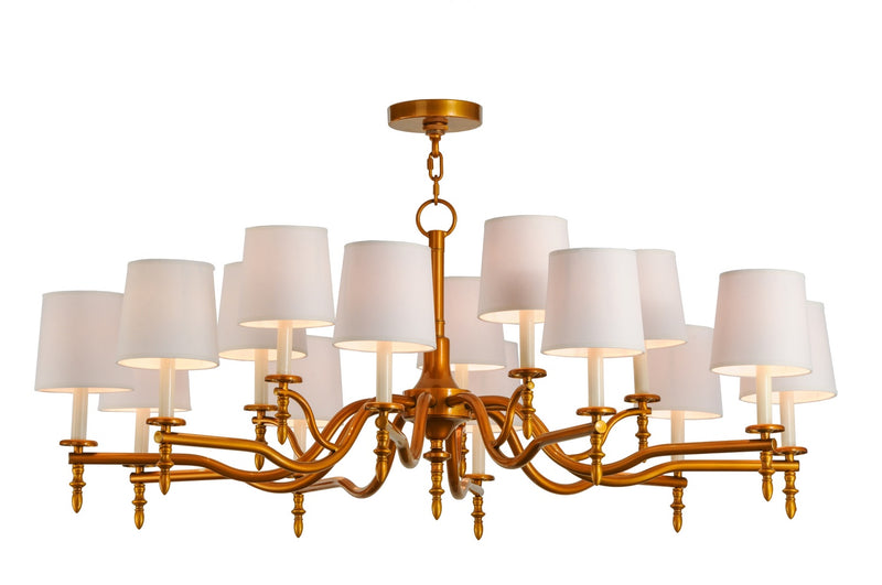 Meyda Tiffany 149365 15 Light Chandelier, Transparent Copper Over Extreme Chrome