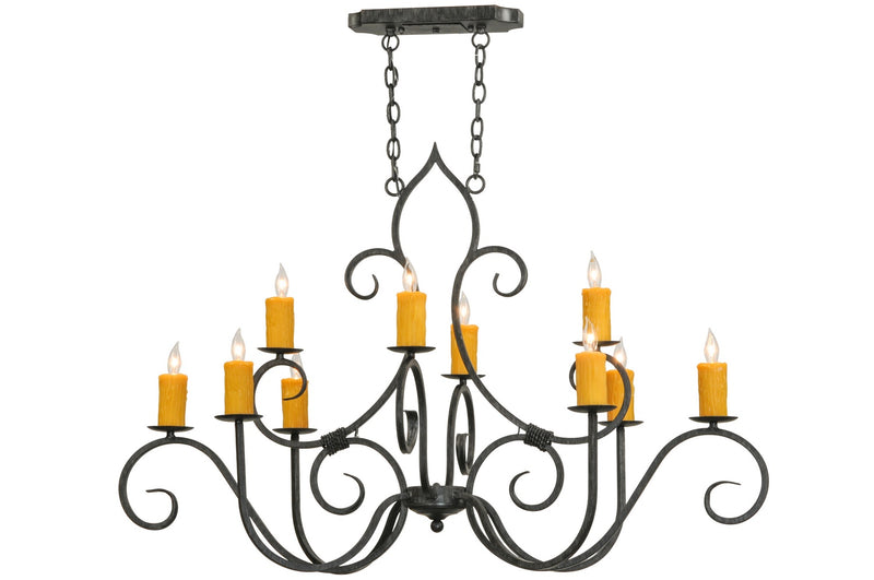 Meyda Tiffany 149373 Ten Light Chandelier, Black Metal,Custom