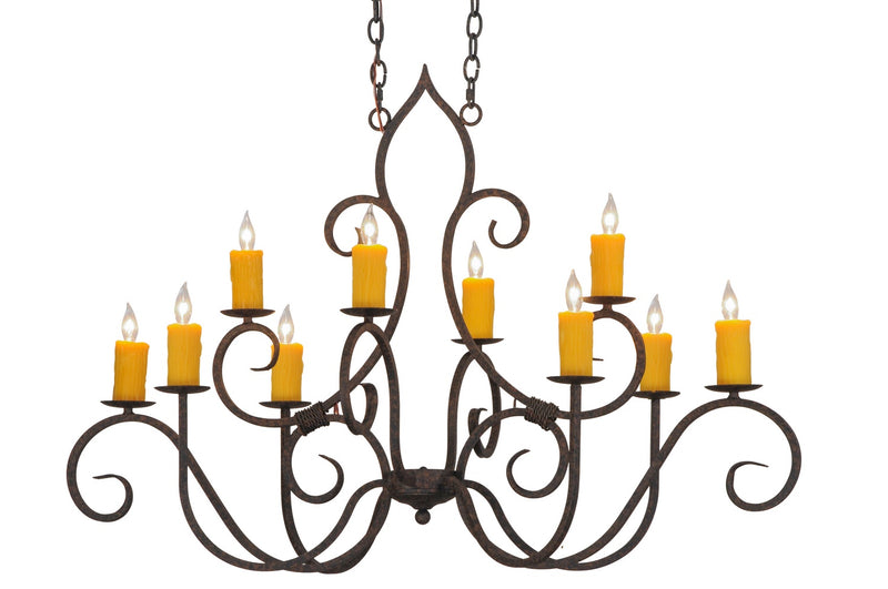 Meyda Tiffany 149375 Ten Light Chandelier, Black Metal,Custom