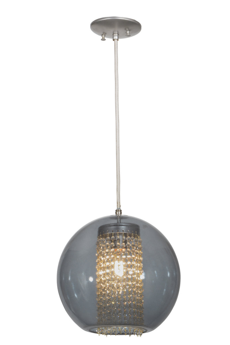 Meyda Tiffany 149397 One Light Pendant, Sparkle Silver