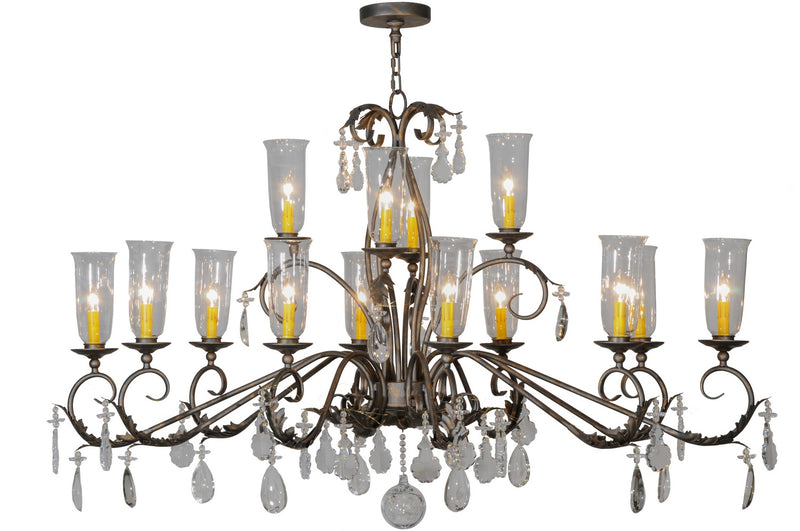 Meyda Tiffany 149437 14 Light Chandelier, French Bronze