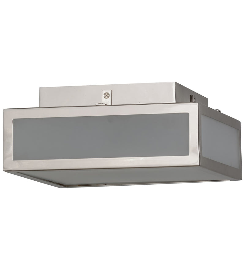 Meyda Tiffany 149545 Two Light Flushmount, Polished Nickel