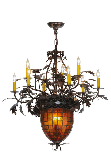 Meyda Tiffany 149726 11 Light Chandelier, Copper Vein