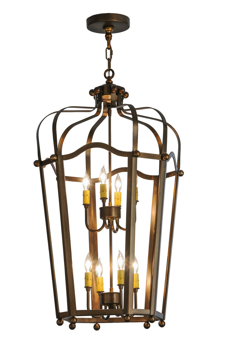 Meyda Tiffany 149735 Eight Light Pendant, Antique Copper