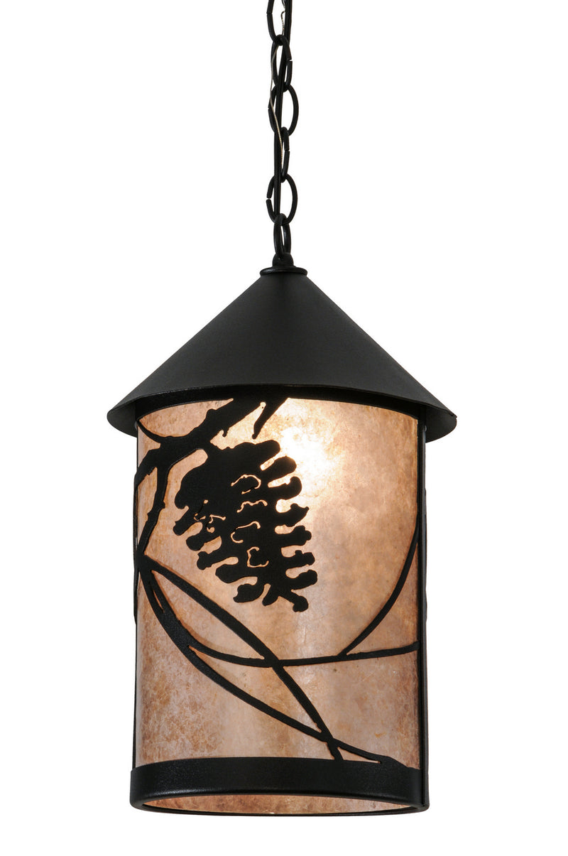 Meyda Tiffany 149744 One Light Pendant, Black Metal