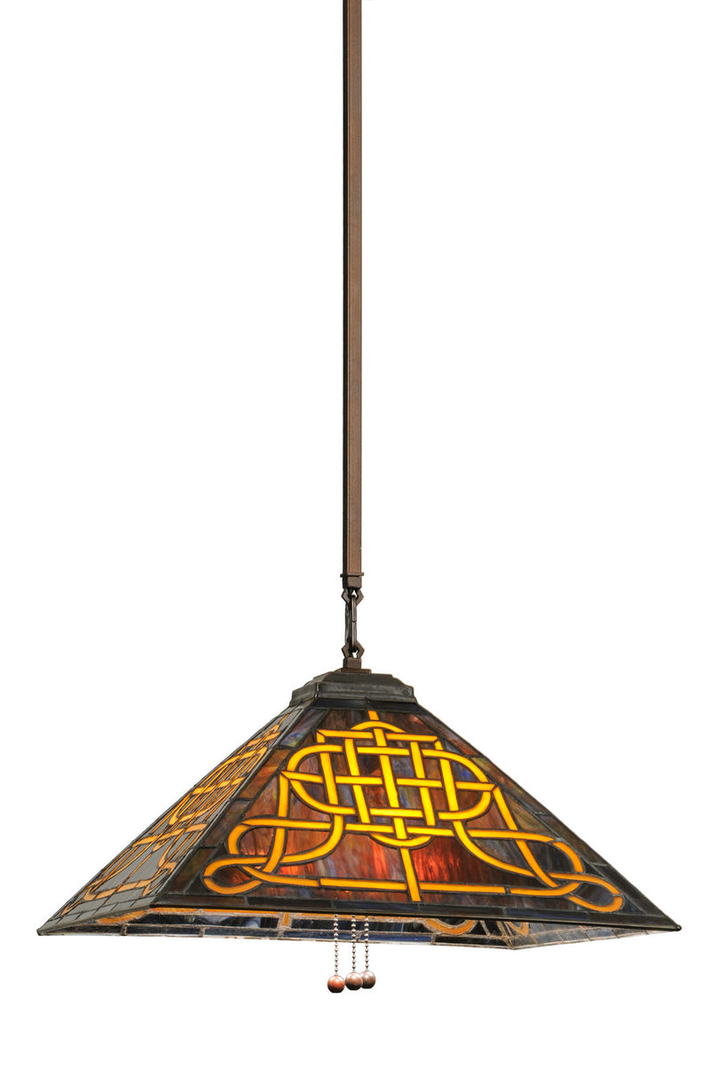 Meyda Tiffany 149886 Three Light Pendant, Mahogany Bronze