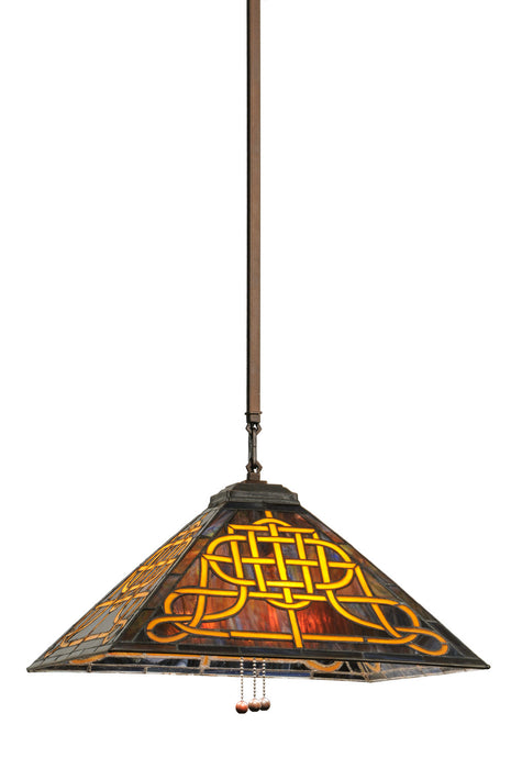 Meyda Tiffany 149886 Three Light Pendant, Mahogany Bronze