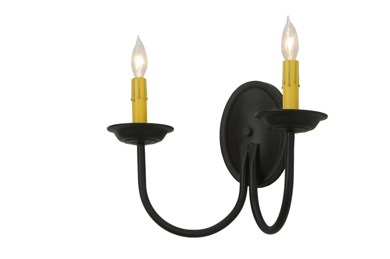 Meyda Tiffany 149895 Two Light Wall Sconce, Blackwash