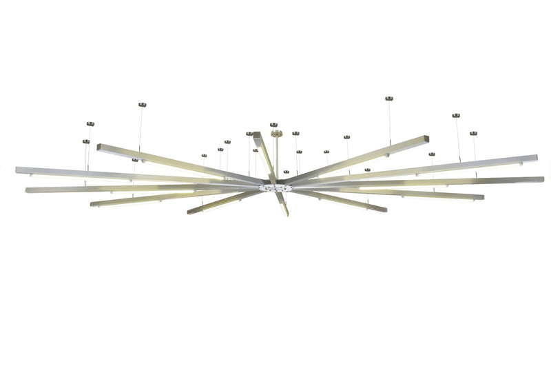 Meyda Tiffany 149988 12 Light Pendant, Brushed Aluminum