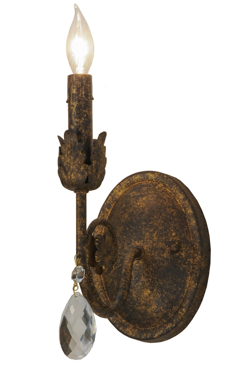 Meyda Tiffany 150002 One Light Wall Sconce, Old Gold