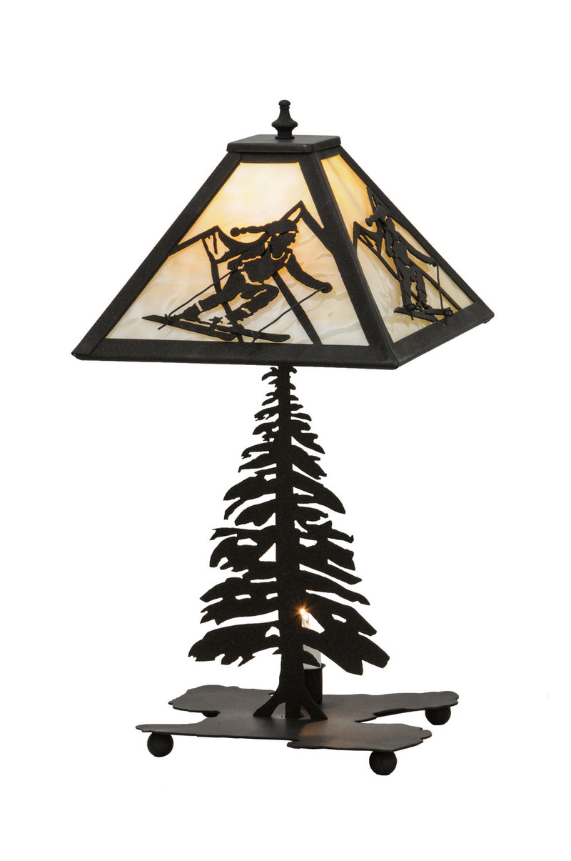 Meyda Tiffany 150136 Two Light Table Lamp, Dark Roast