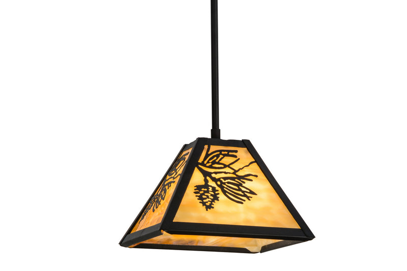 Meyda Tiffany 150163 One Light Mini Pendant, Textured Black