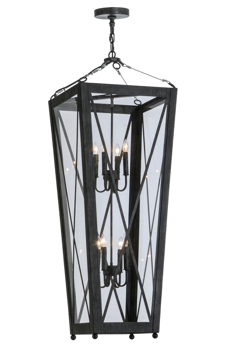 Meyda Tiffany 150231 Eight Light Pendant, Antique Iron Gate