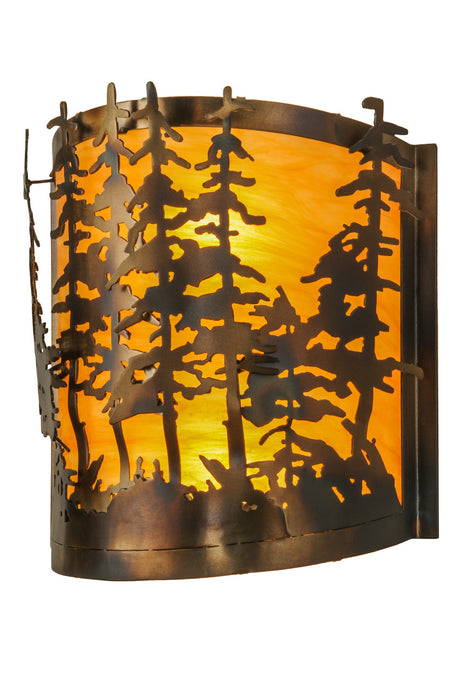 Meyda Tiffany 150243 Two Light Wall Sconce, Dark Burnished Antique Copper