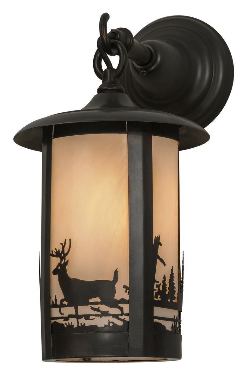 Meyda Tiffany 150384 One Light Wall Sconce, Craftsman Brown