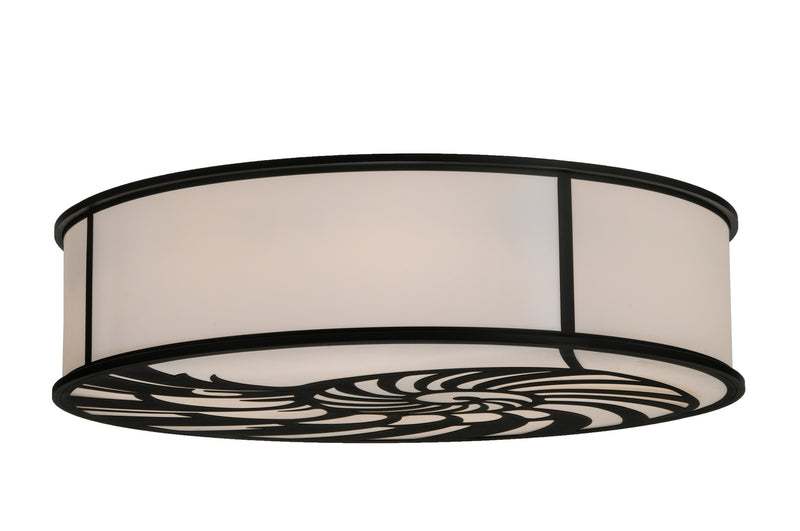 Meyda Tiffany 150464 Ten Light Flushmount, Textured Black