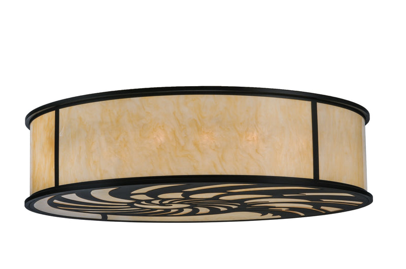 Meyda Tiffany 150495 Ten Light Flushmount, Blackwash