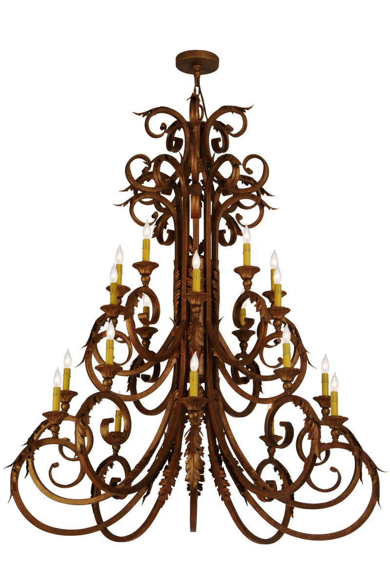 Meyda Tiffany 150518 20 Light Chandelier, Autumn Leaf