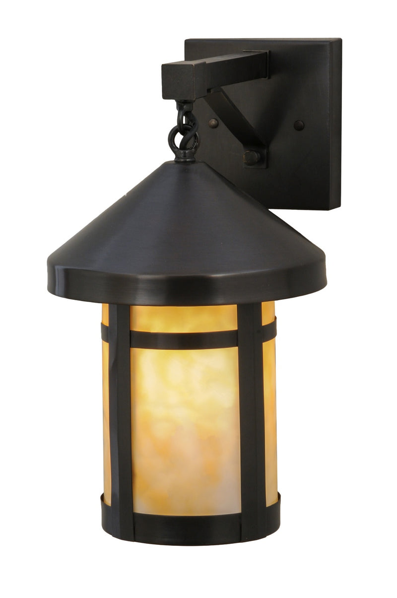 Meyda Tiffany 150545 One Light Wall Sconce, Craftsman Brown