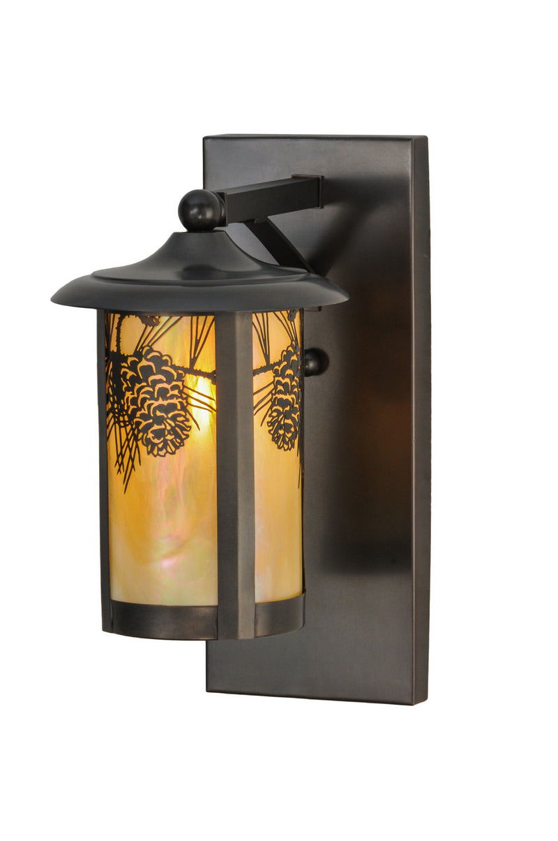 Meyda Tiffany 150578 One Light Wall Sconce, Craftsman Brown