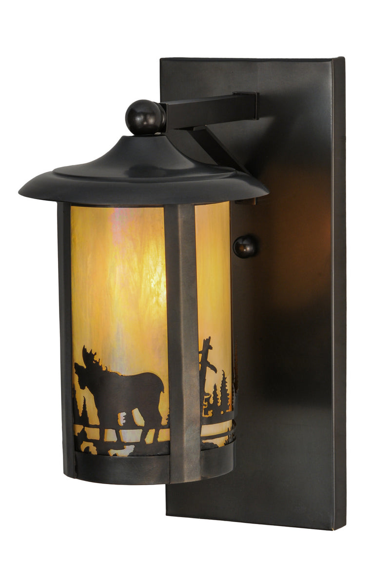 Meyda Tiffany 150579 One Light Wall Sconce, Craftsman Brown