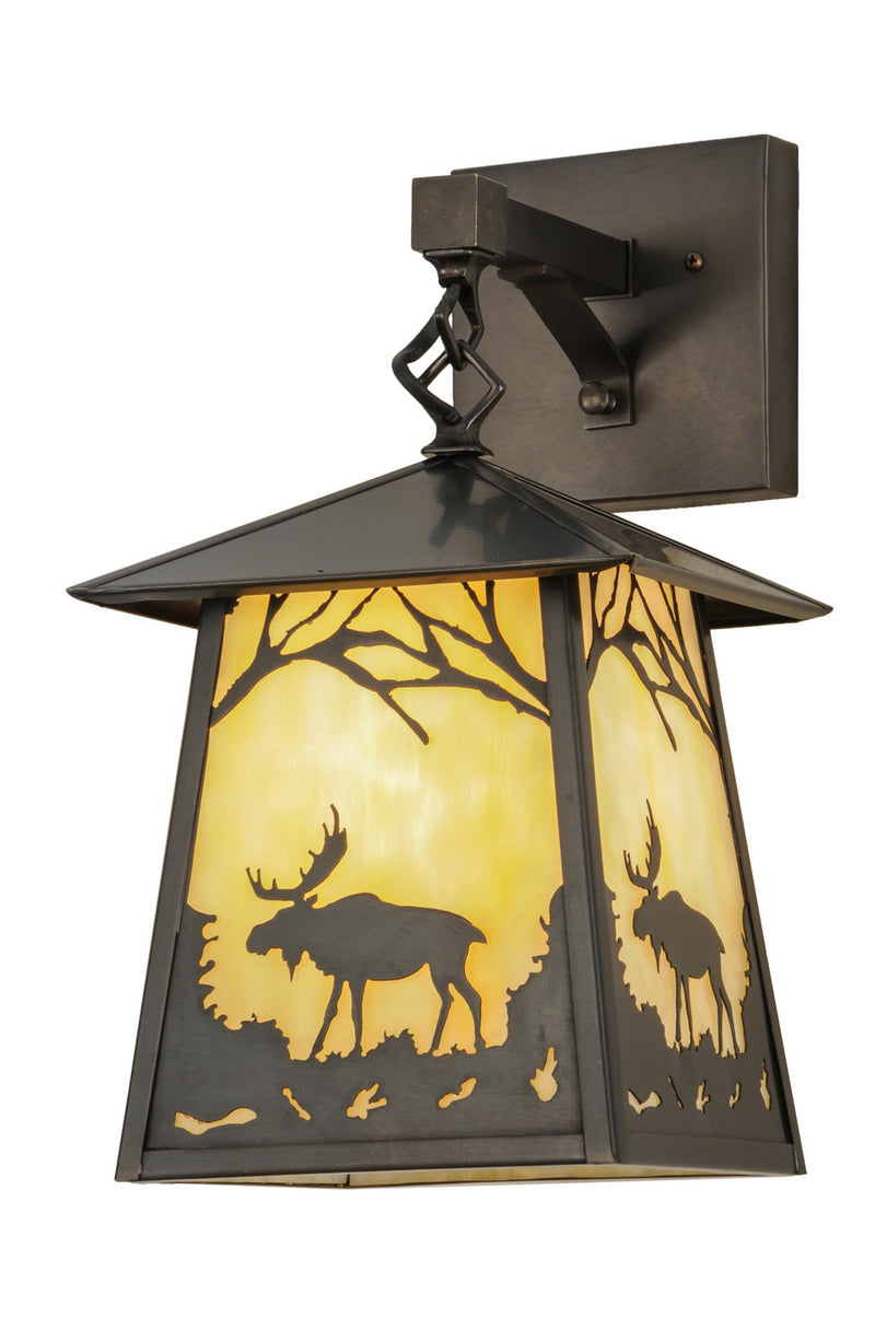 Meyda Tiffany 150673 One Light Wall Sconce, Craftsman Brown