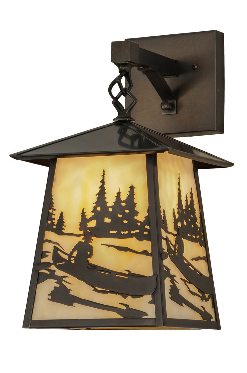 Meyda Tiffany 150684 One Light Wall Sconce, Craftsman Brown