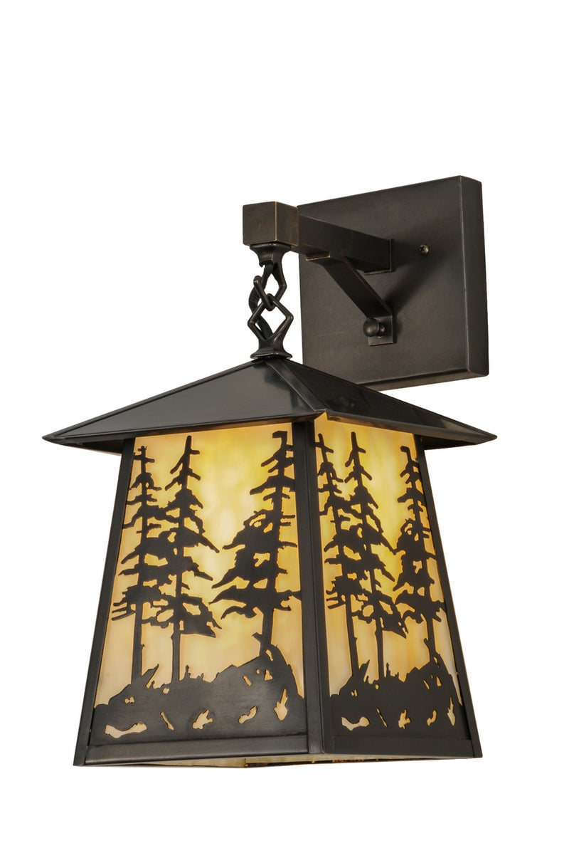 Meyda Tiffany 150687 One Light Wall Sconce, Craftsman Brown