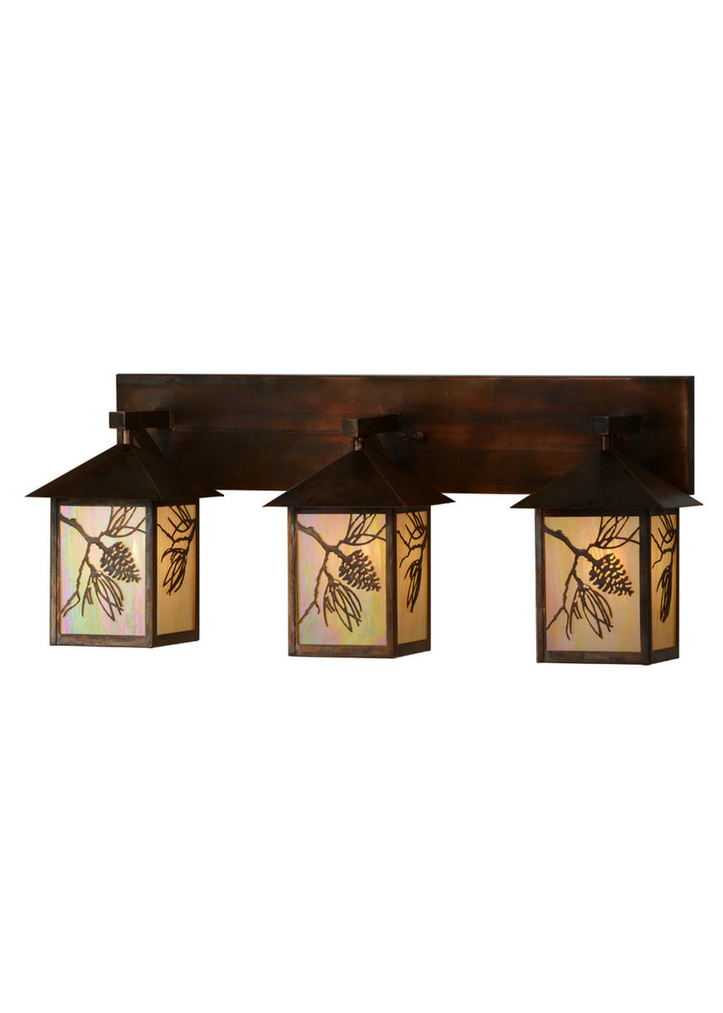 Meyda Tiffany 150774 Three Light Vanity, Vintage Copper