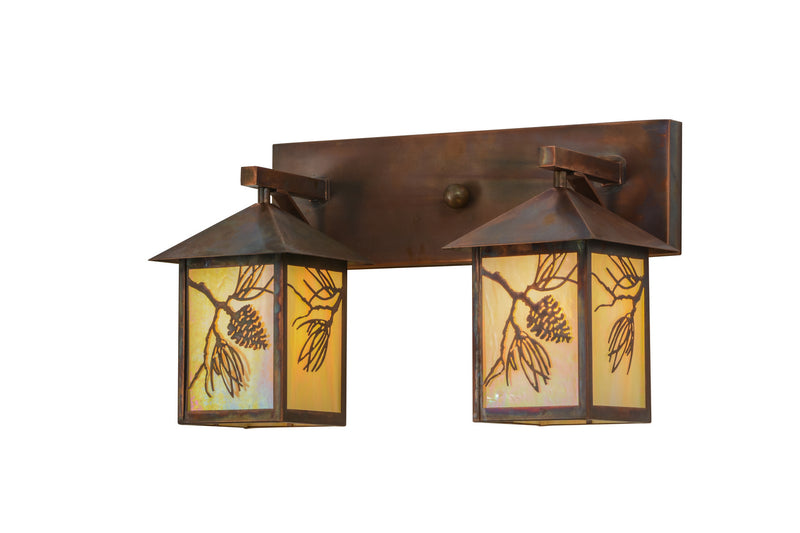 Meyda Tiffany 150776 Two Light Vanity, Vintage Copper