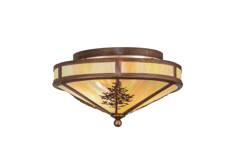 Meyda Tiffany 150786 Two Light Flushmount, Vintage Copper