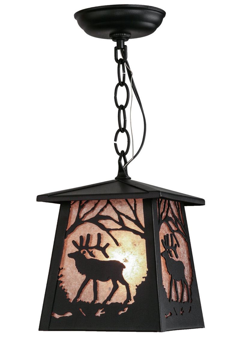 Meyda Tiffany 150871 One Light Mini Pendant, Textured Black