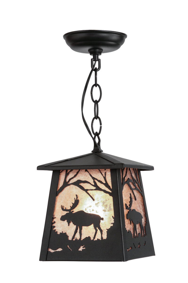 Meyda Tiffany 150872 One Light Mini Pendant, Textured Black