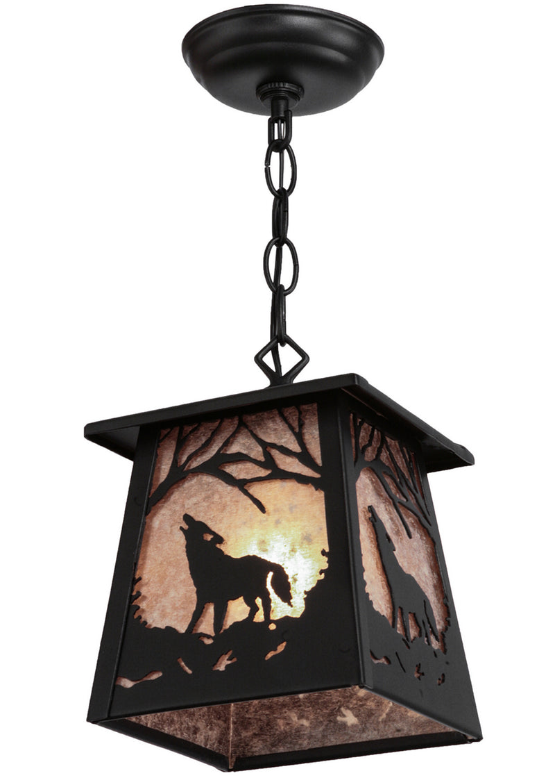 Meyda Tiffany 150873 One Light Mini Pendant, Textured Black