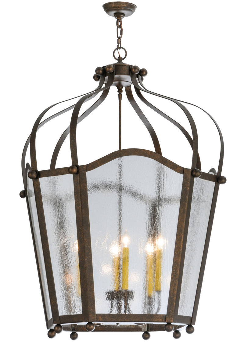 Meyda Tiffany 151061 Six Light Pendant, Gilded Tobacco