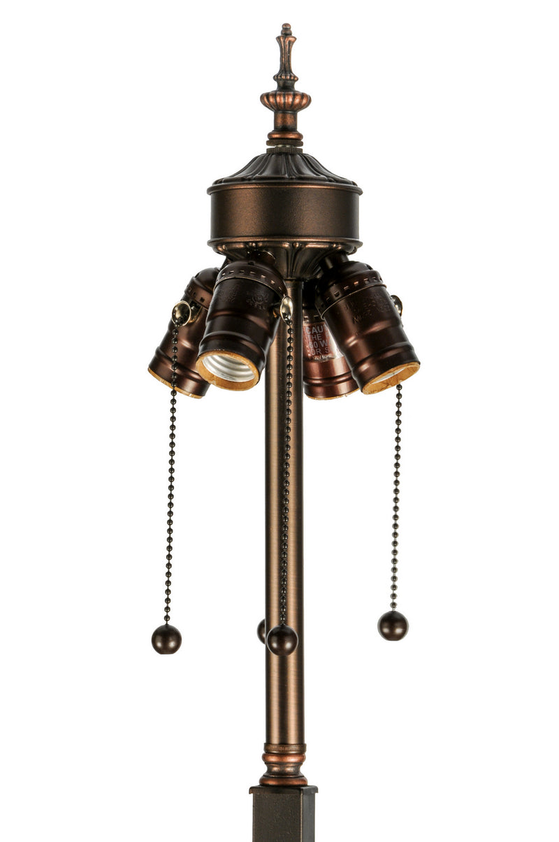 Meyda Tiffany 151141 Two Light Floor Base, Mahogany Bronze
