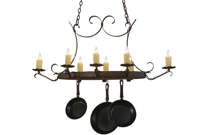 Meyda Tiffany 151157 Eight Light Pot Rack