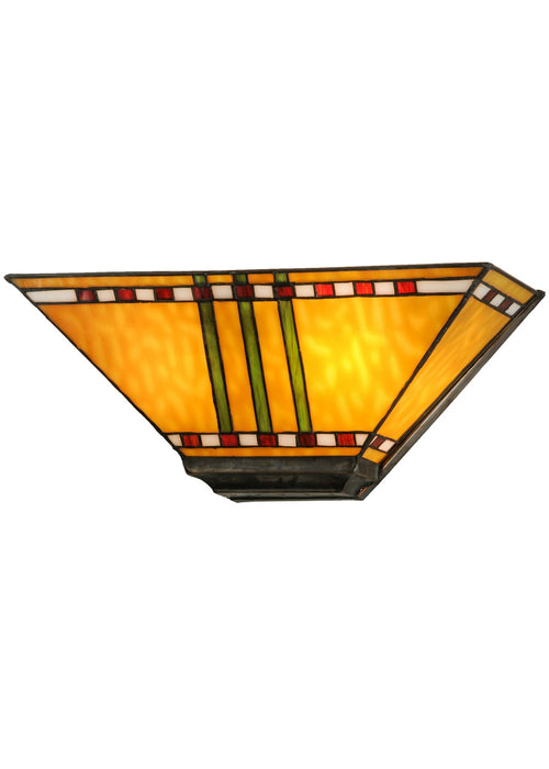 Meyda Tiffany 151162 Two Light Wall Sconce, Ha Burgundy Beige