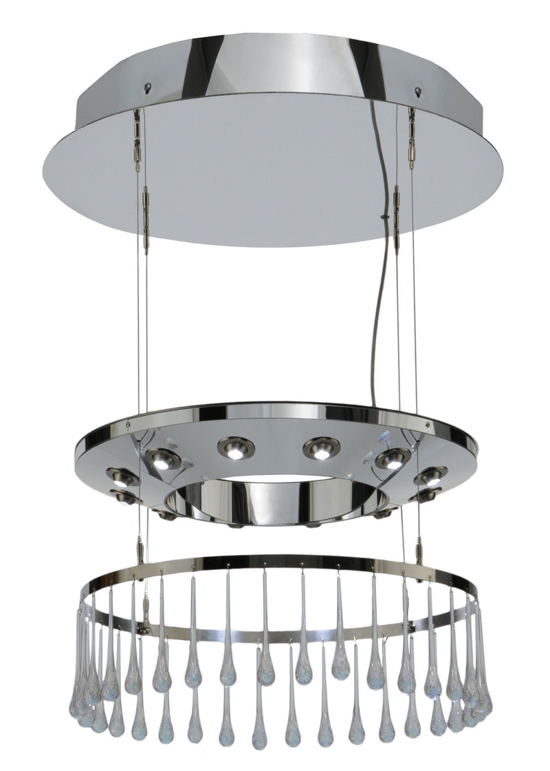 Meyda Tiffany 151185 12 Light Pendant, Polished Aluminum