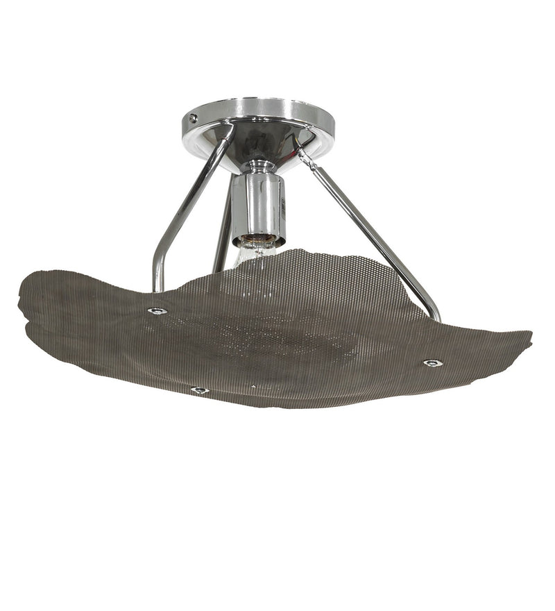 Meyda Tiffany 151200 One Light Flushmount, Chrome